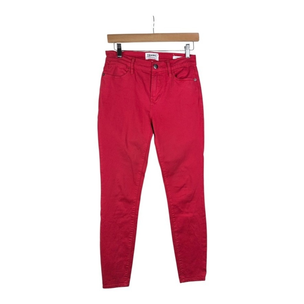 FRAME Denim Womens Le High Skinny Red Jeans Size 26